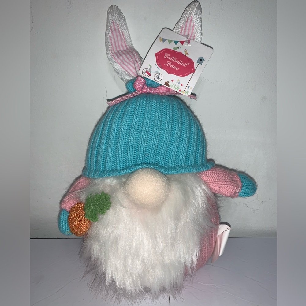 12” Cottontail Lane Bunny Gnome Carrot Rae Dun Displays NEW Easter Decor